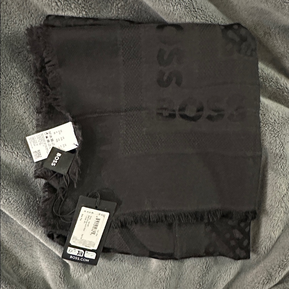 Hugo Boss Square Black Scarf - NWT